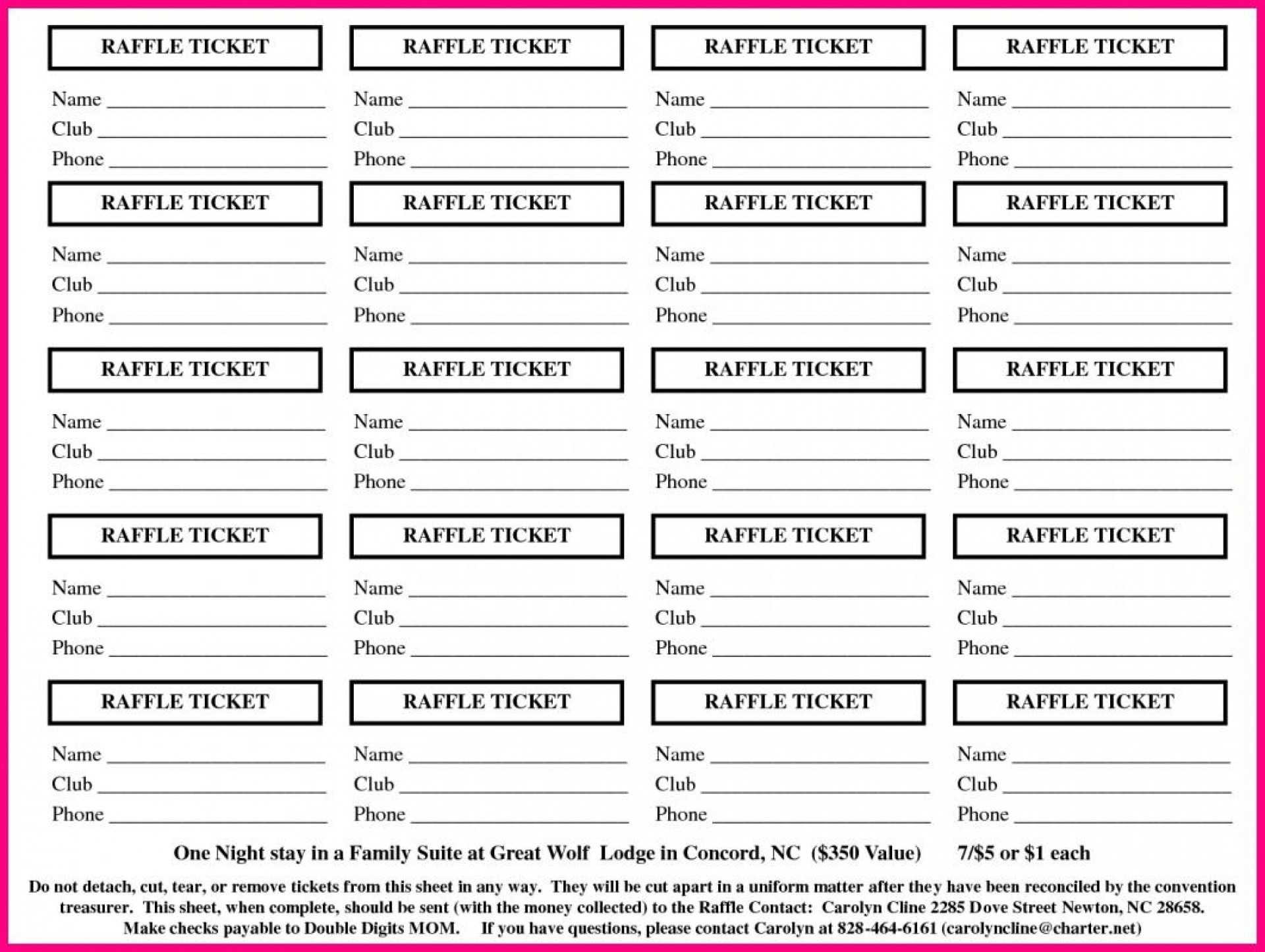 Download Raffle Ticket Template – Zohre.horizonconsulting.co Regarding Blank Admission Ticket Template