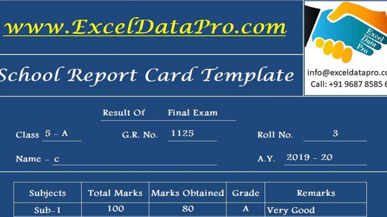 Download School Report Card And Mark Sheet Excel Template In Result Card Template