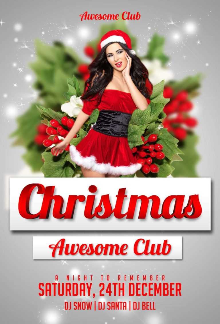 Download The Christmas Free Psd Flyer Template For Photoshop With Christmas Brochure Templates Free