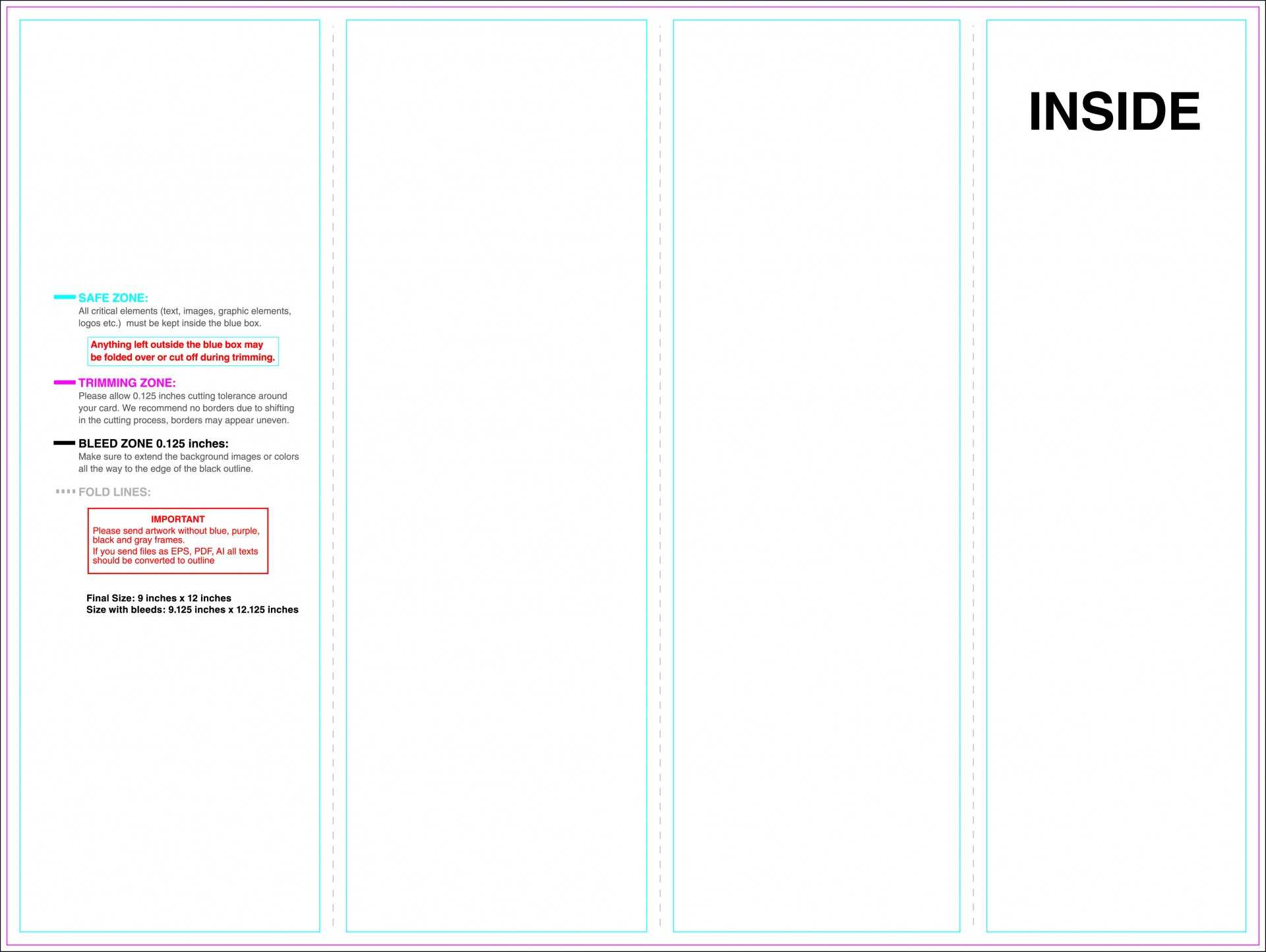 Dreaded Quad Fold Brochure Template Ideas Free 4 Panel For Quad Fold Brochure Template