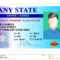 Driver License Identity Card Stock Illustration For Blank Drivers License Template