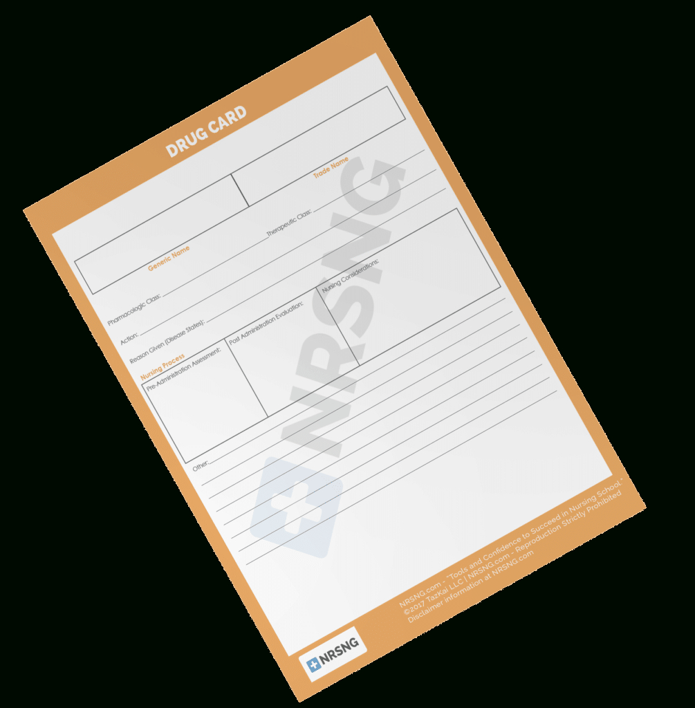 Drug Card Template | Nrsng With Pharmacology Drug Card Template