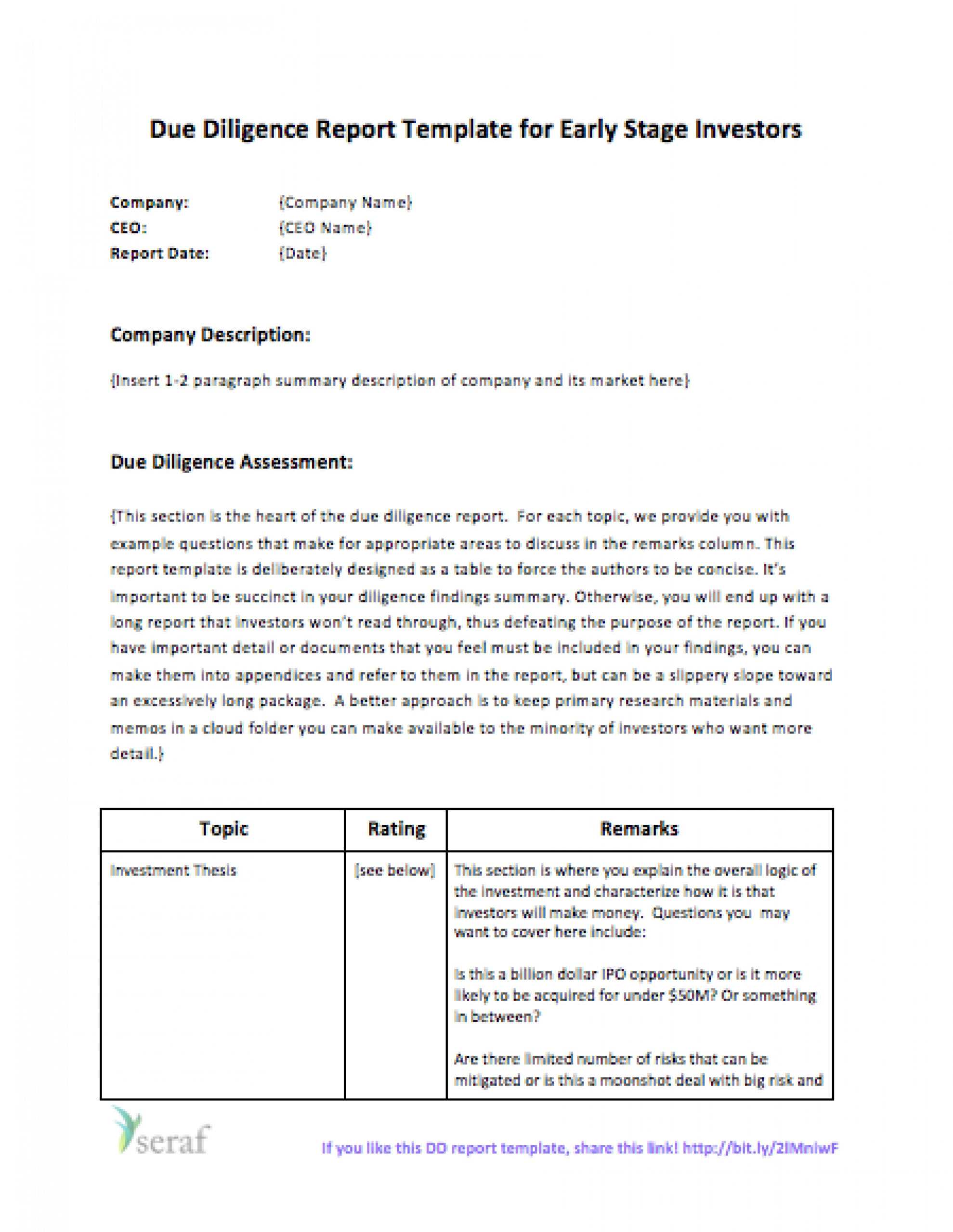Due Diligence Report – Zohre.horizonconsulting.co Pertaining To Vendor Due Diligence Report Template