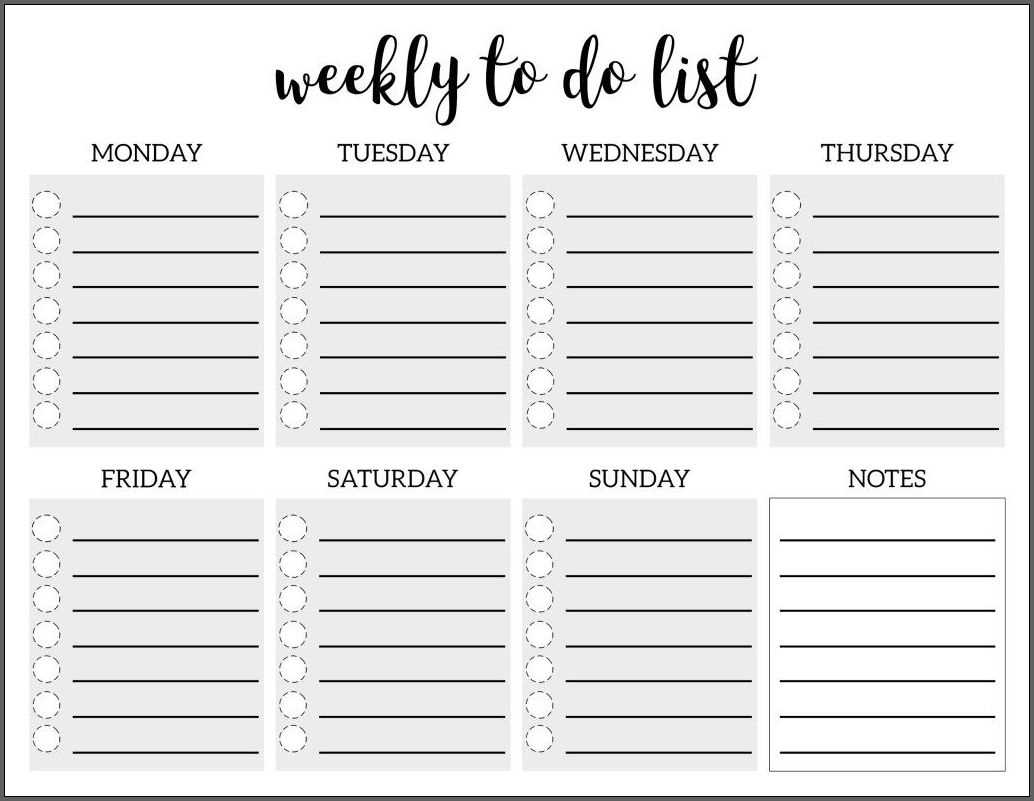 √ Free Printable Weekly To Do List Template | Templateral Within Blank To Do List Template