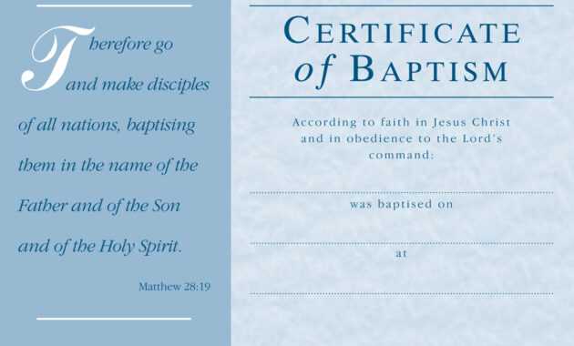 ❤️free Sample Certificate Of Baptism Form Template❤️ regarding Christian Baptism Certificate Template