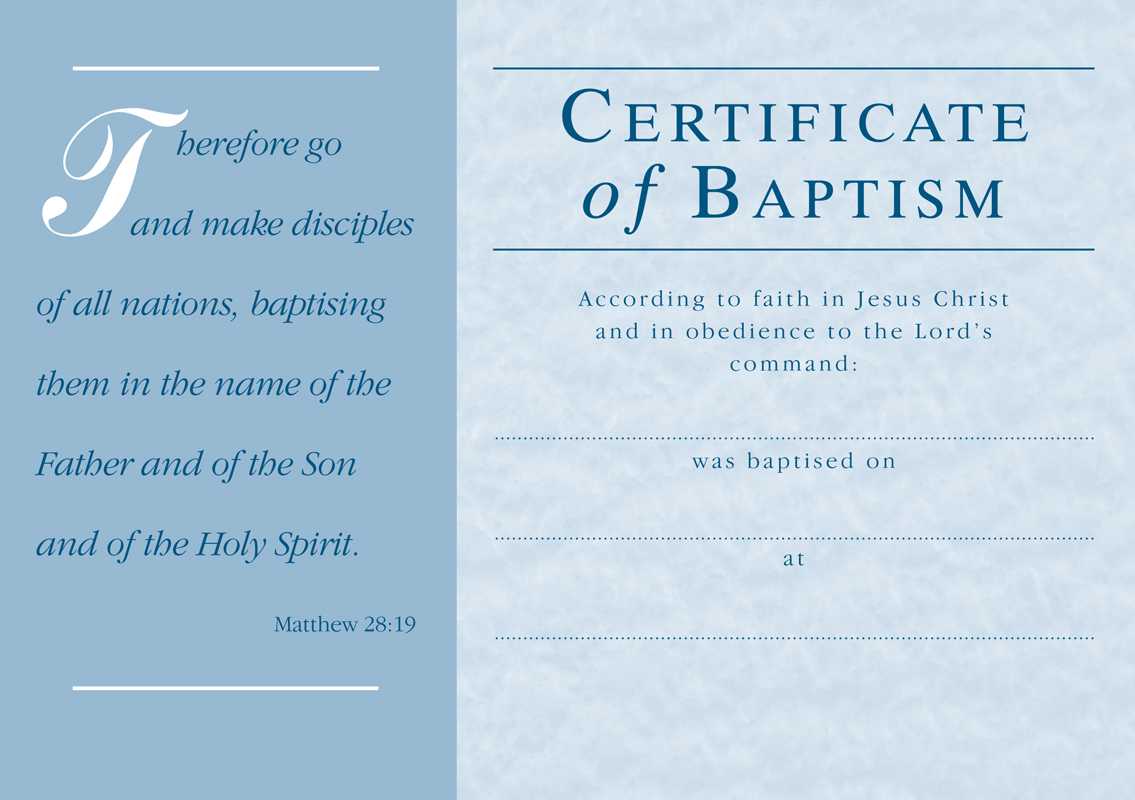 ❤️free Sample Certificate Of Baptism Form Template❤️ Regarding Christian Baptism Certificate Template