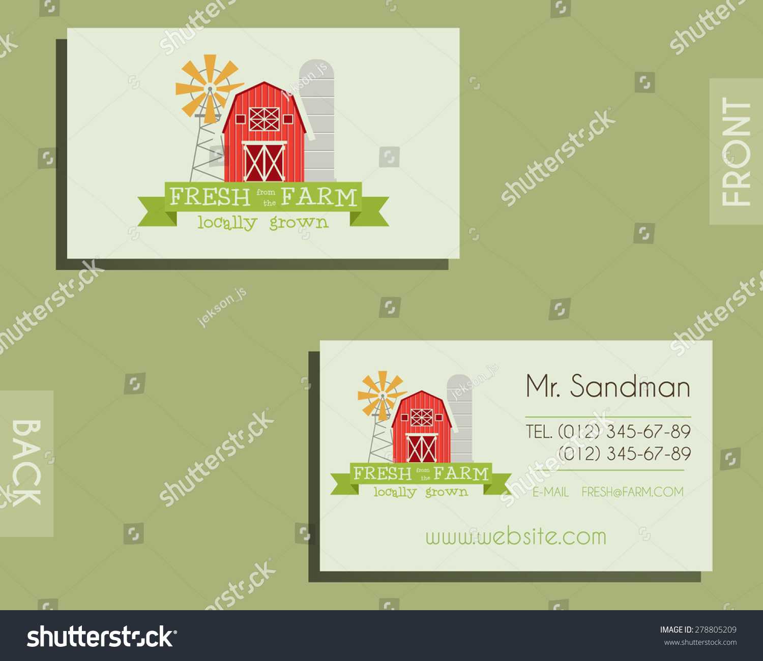 Eco Organic Visiting Card Template Natural Stock Vector Within Bio Card Template