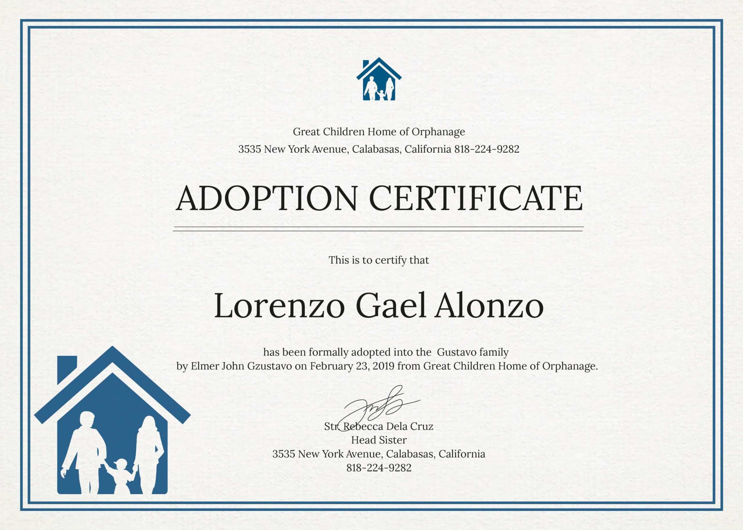 Editable Adoption Certificate New Christening Certificate Inside Adoption Certificate Template