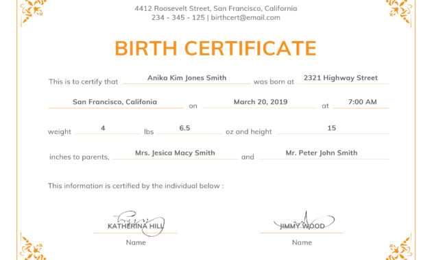 Editable Birth Certificate Template - Zohre.horizonconsulting.co inside Birth Certificate Template For Microsoft Word