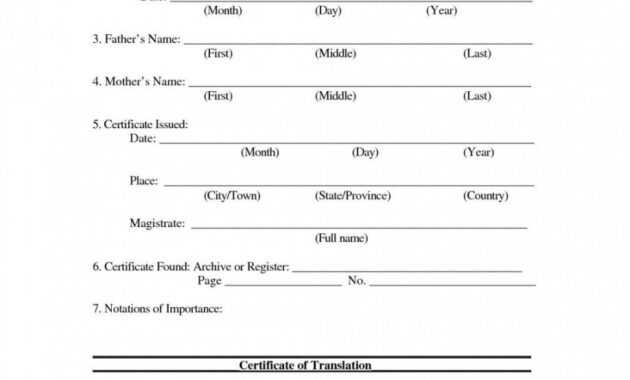 Editable Death Certificate Translation Template Spanish To inside Death Certificate Translation Template