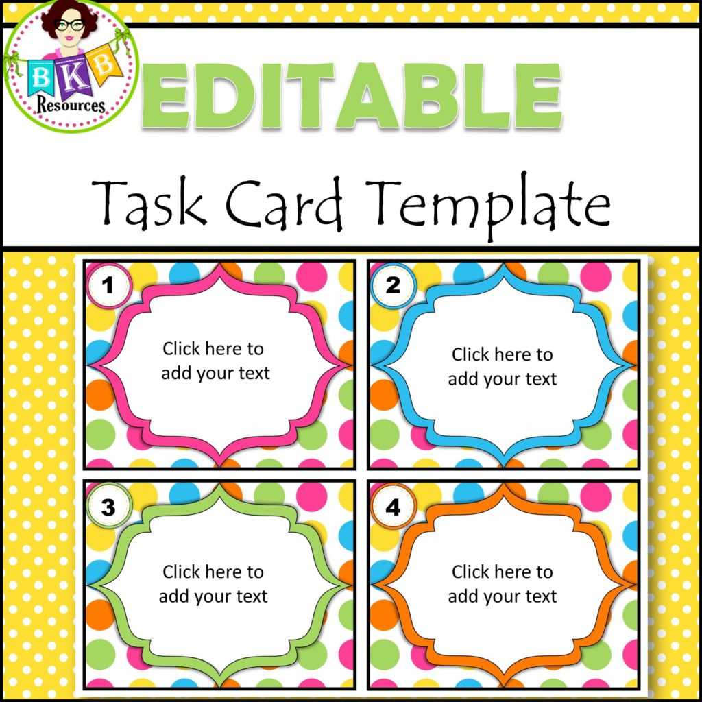 Editable Task Card Templates – Bkb Resources With Regard To Task Cards Template