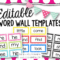 Editable Word Wall Templates! - Miss Kindergarten for Blank Word Wall Template Free