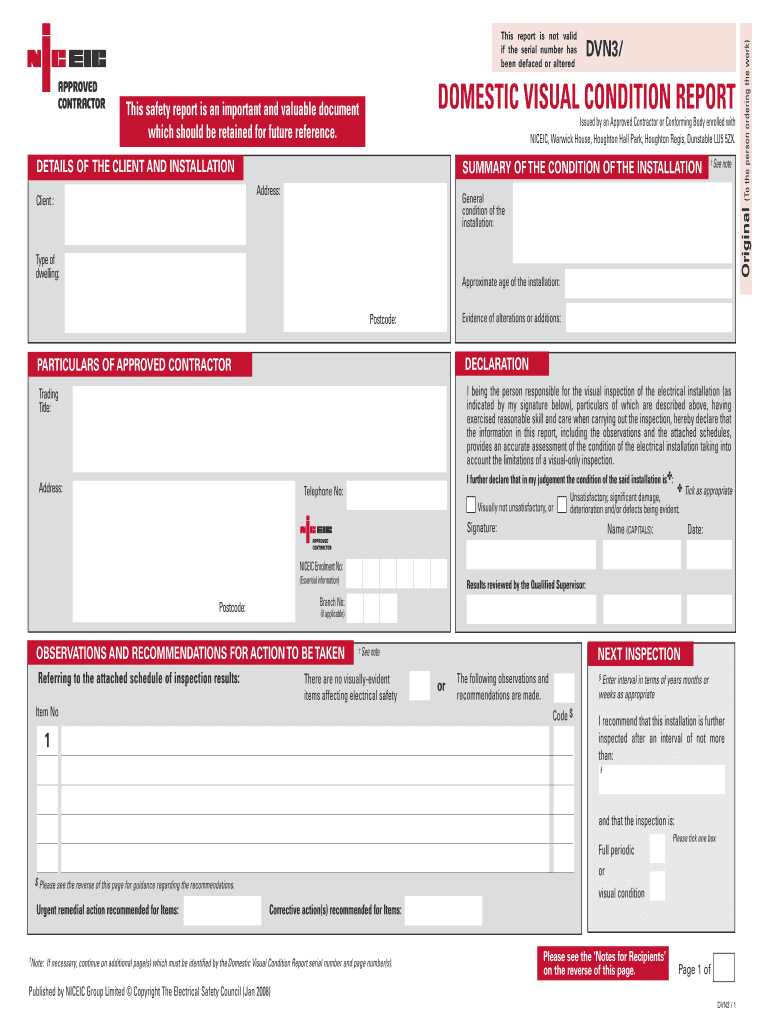 Electrical Inspection Report Template – Fill Online Pertaining To Electrical Installation Test Certificate Template