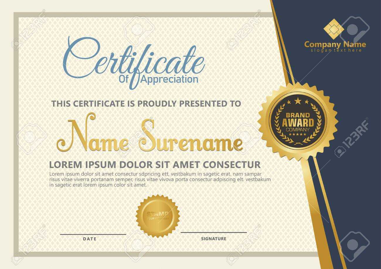 Elegant Certificate Template Vector With Luxury And Modern Pattern.. Throughout Elegant Certificate Templates Free