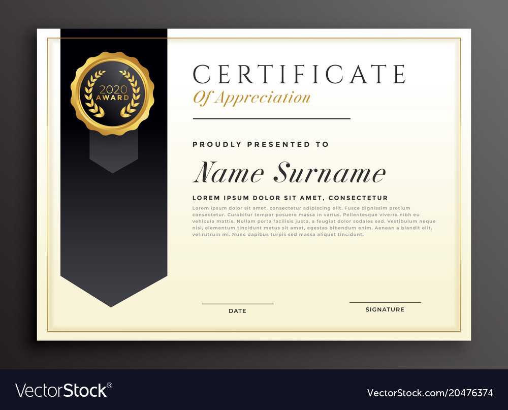 Elegant Diploma Award Certificate Template Design In High Resolution Certificate Template