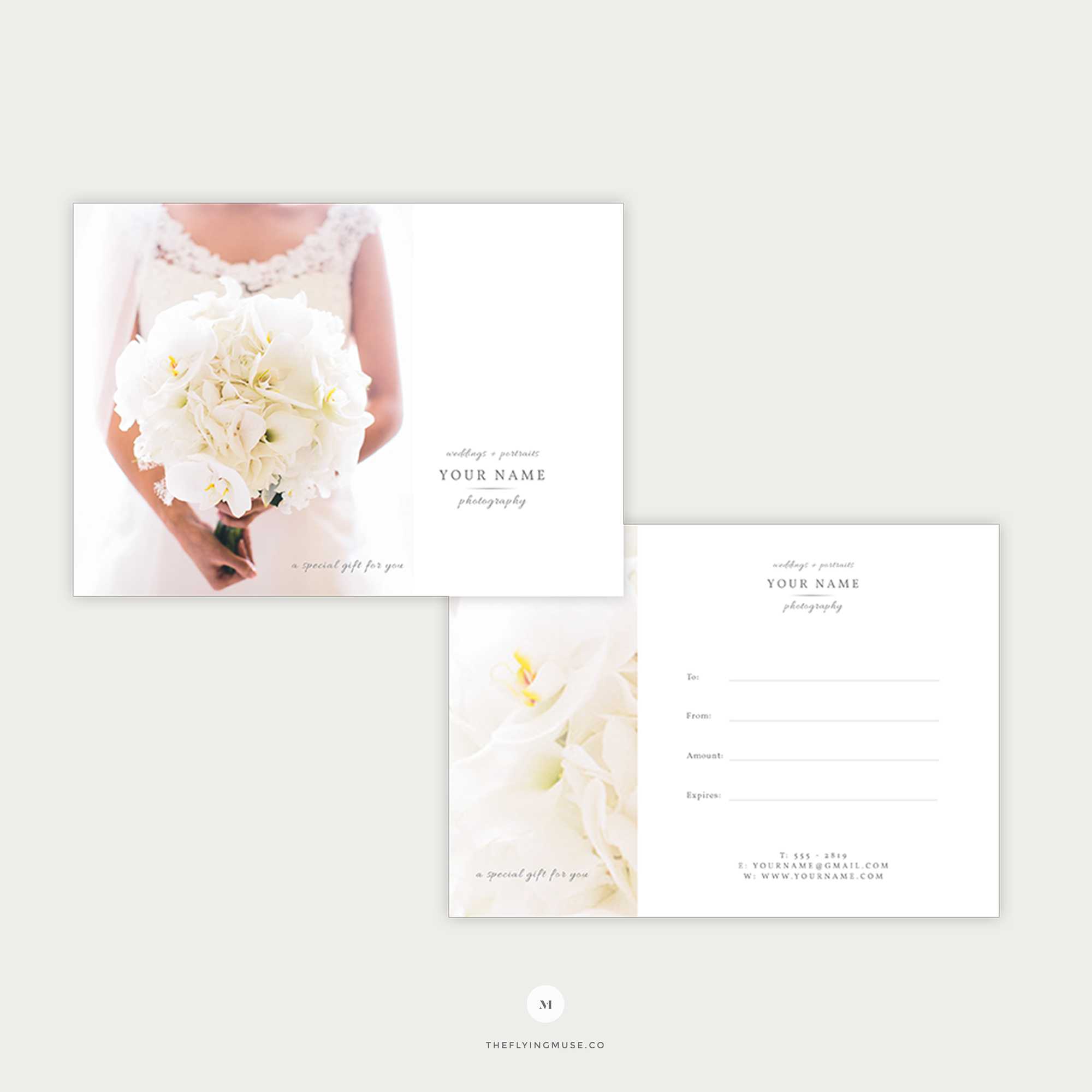 Elegant Gift Certificate Template For Wedding Photographers | The Flying  Muse With Regard To Elegant Gift Certificate Template