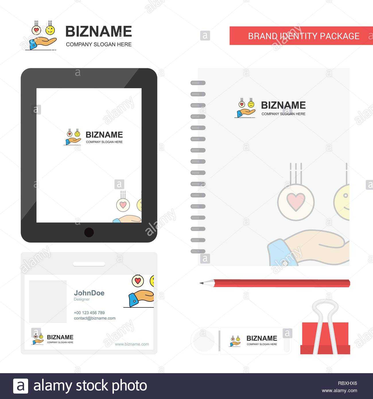 Emoji In Hands Business Logo, Tab App, Diary Pvc Employee Inside Pvc Card Template