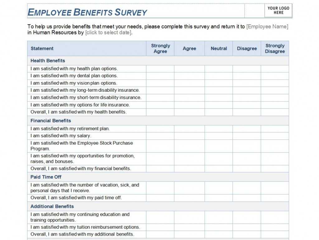 Employee Benefits Survey Questions – Zohre.horizonconsulting.co Within Employee Satisfaction Survey Template Word