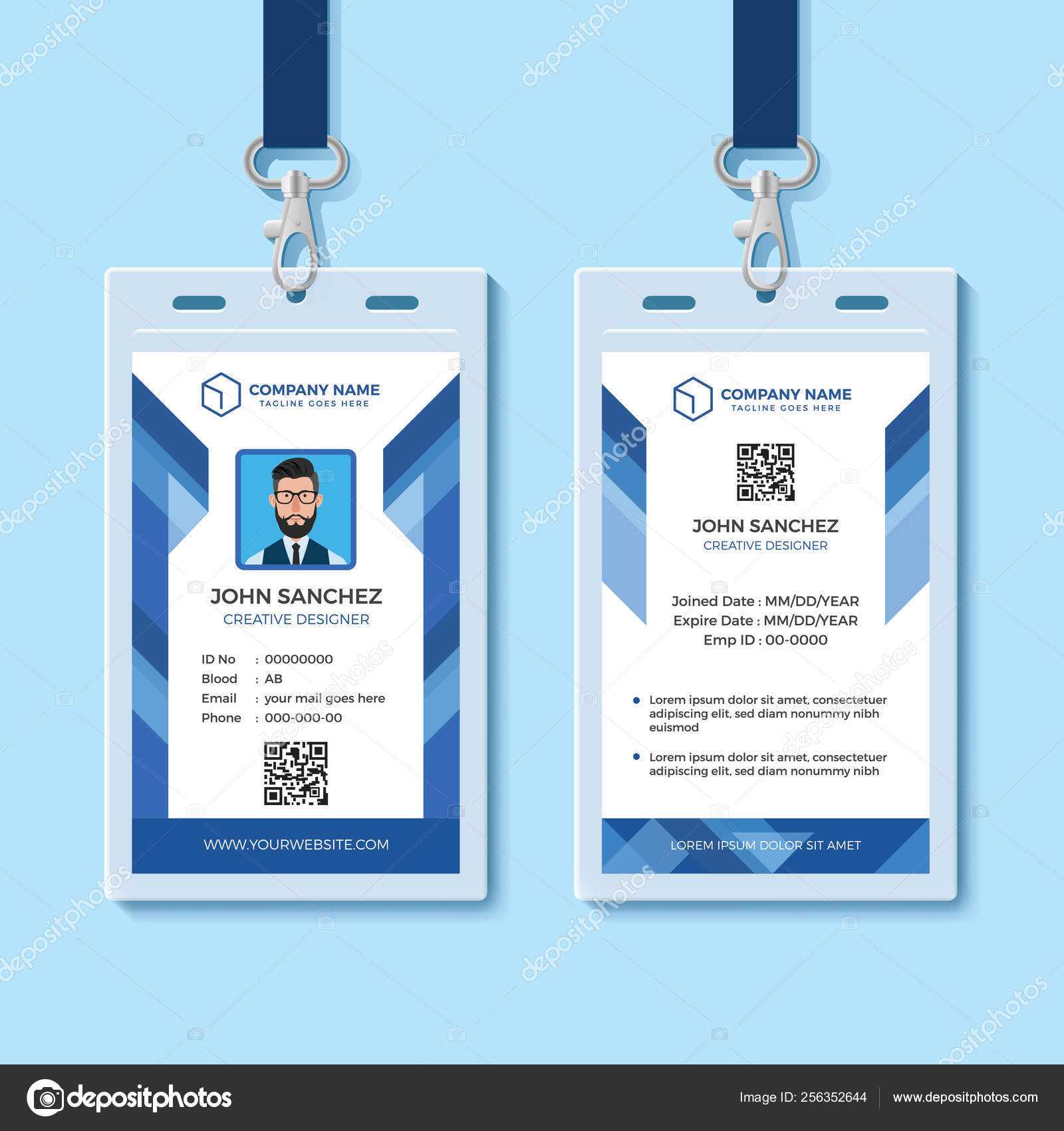 Employee Identification Card Template – Zohre Regarding Company Id Card Design Template