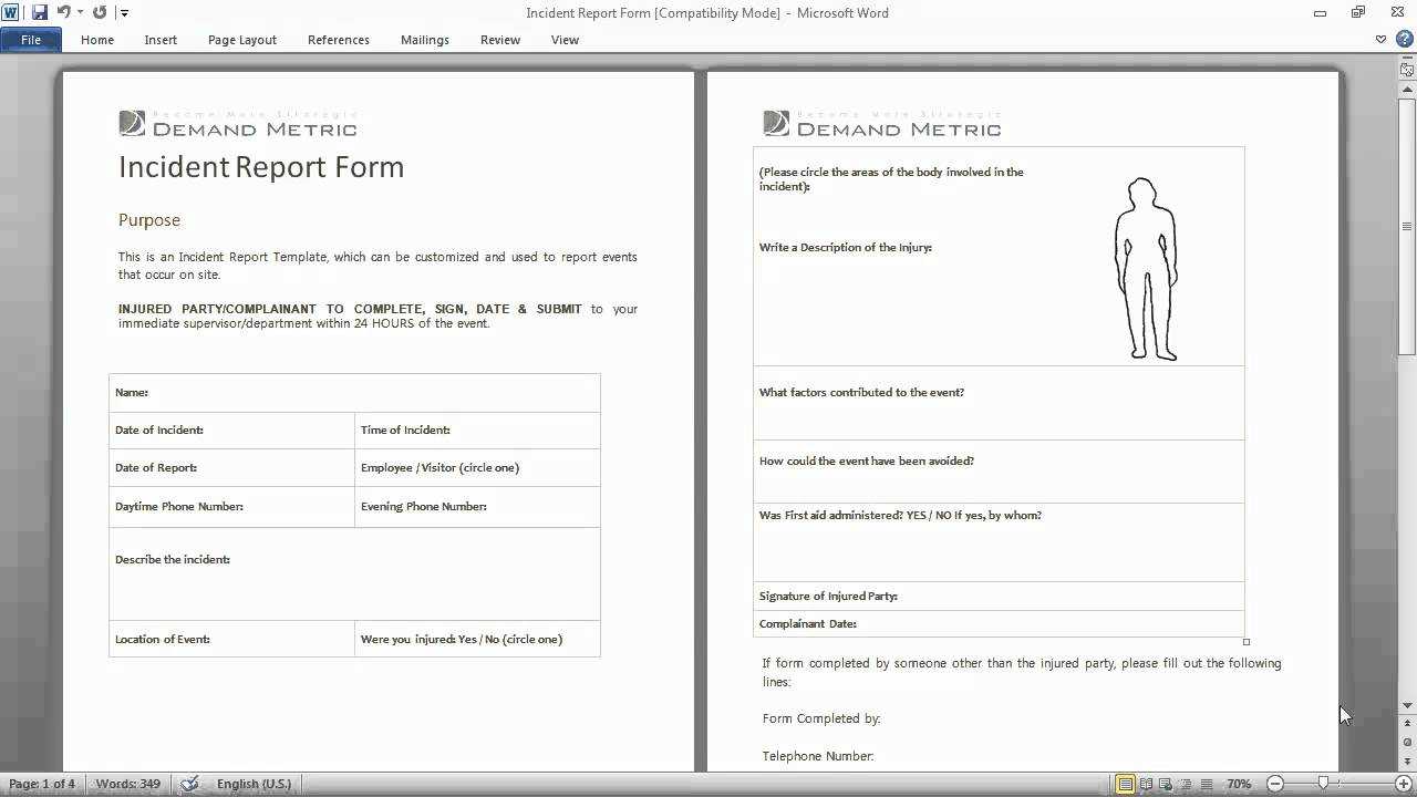 Employee Incident Report Is Your Company In Need For An Inside Incident Report Form Template Qld