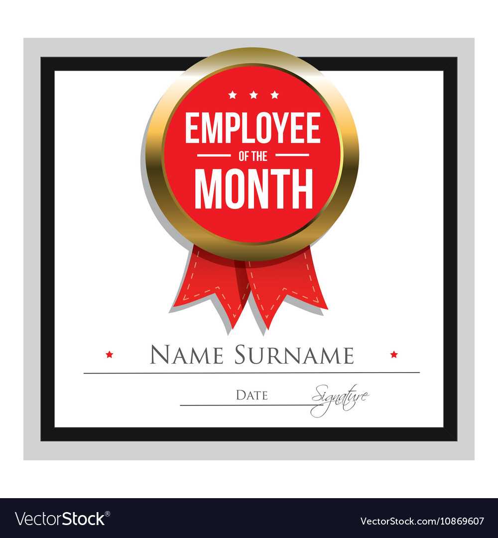 Employee Of The Month Certificate Template Within Employee Of The Month Certificate Template With Picture