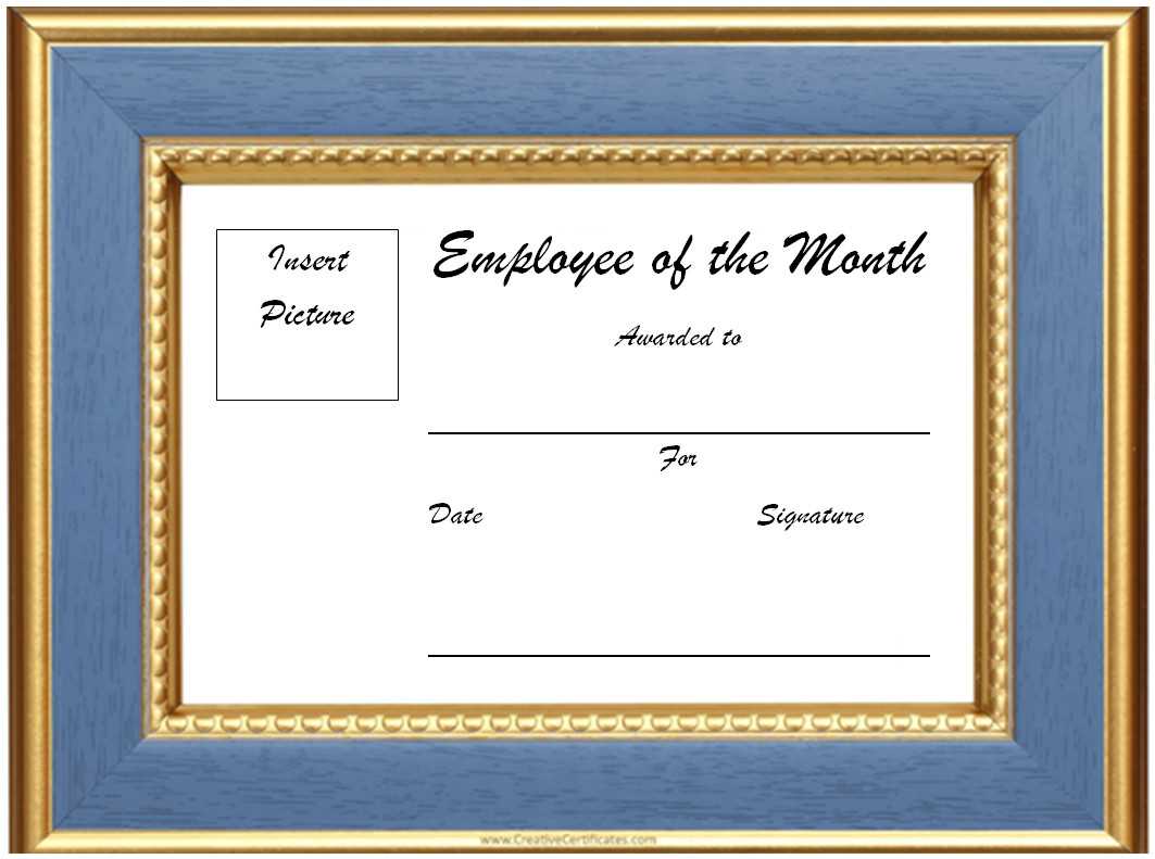 Employee Of The Month Template Free – Zohre.horizonconsulting.co For Manager Of The Month Certificate Template