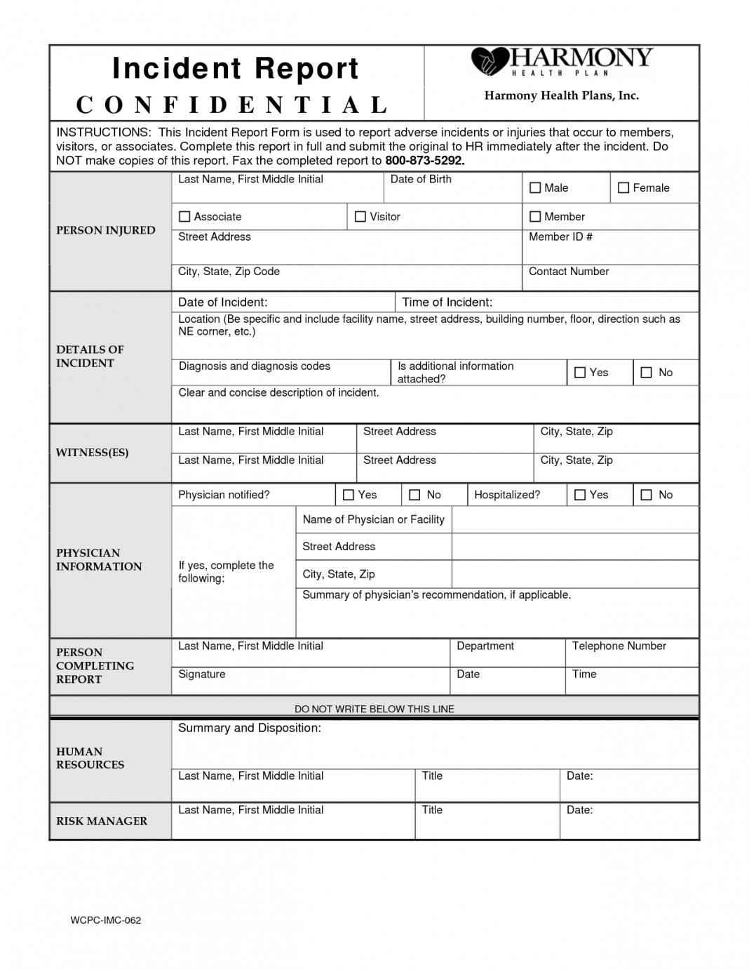 Enterprise Wide Risk Management Report Template Format Iso Throughout Ohs Incident Report Template Free