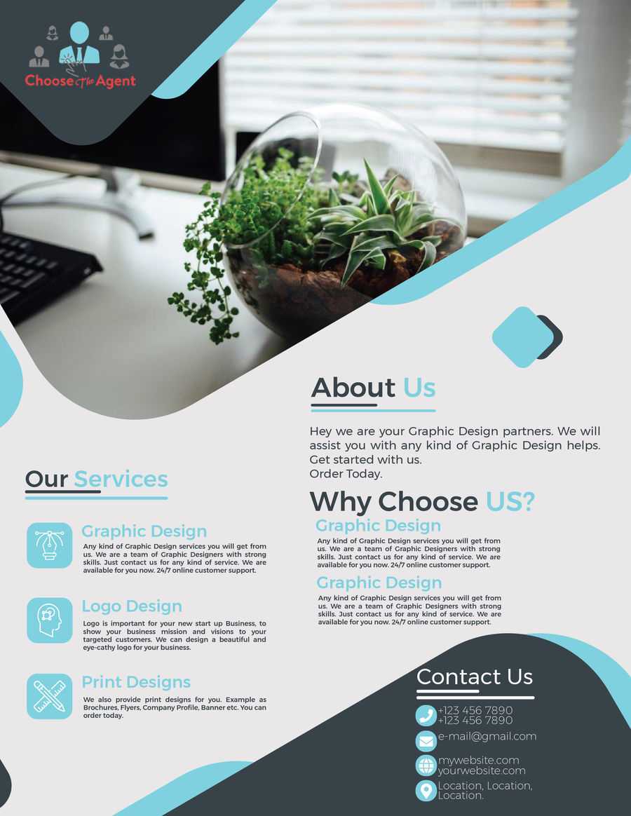 Entry #1Mahinul000 For Need A One Page Flyer Template Within One Page Brochure Template