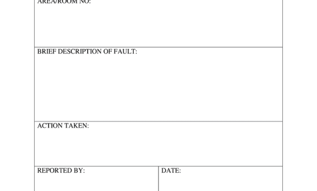 Equipment Fault Report - Fill Online, Printable, Fillable with regard to Equipment Fault Report Template