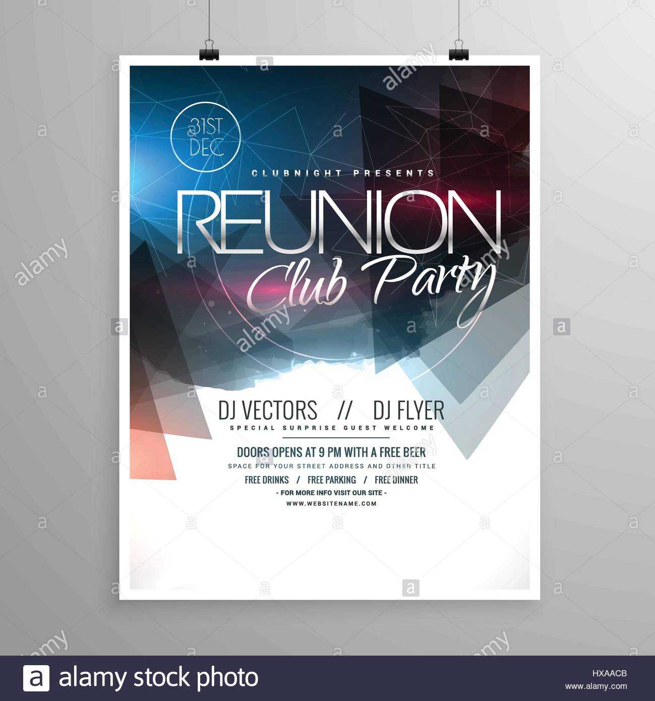 Event Club Party Flyer Template Brochure Design Stock Vector Regarding Welcome Brochure Template