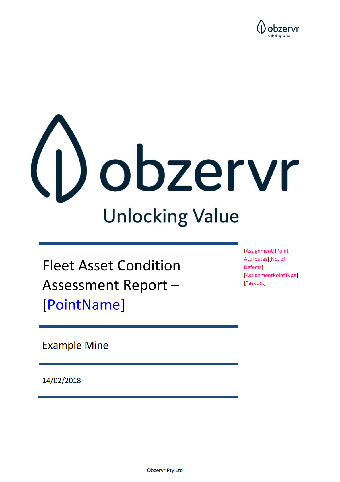 Example Asset Condition Report Template – Obzervr Support Within Property Condition Assessment Report Template