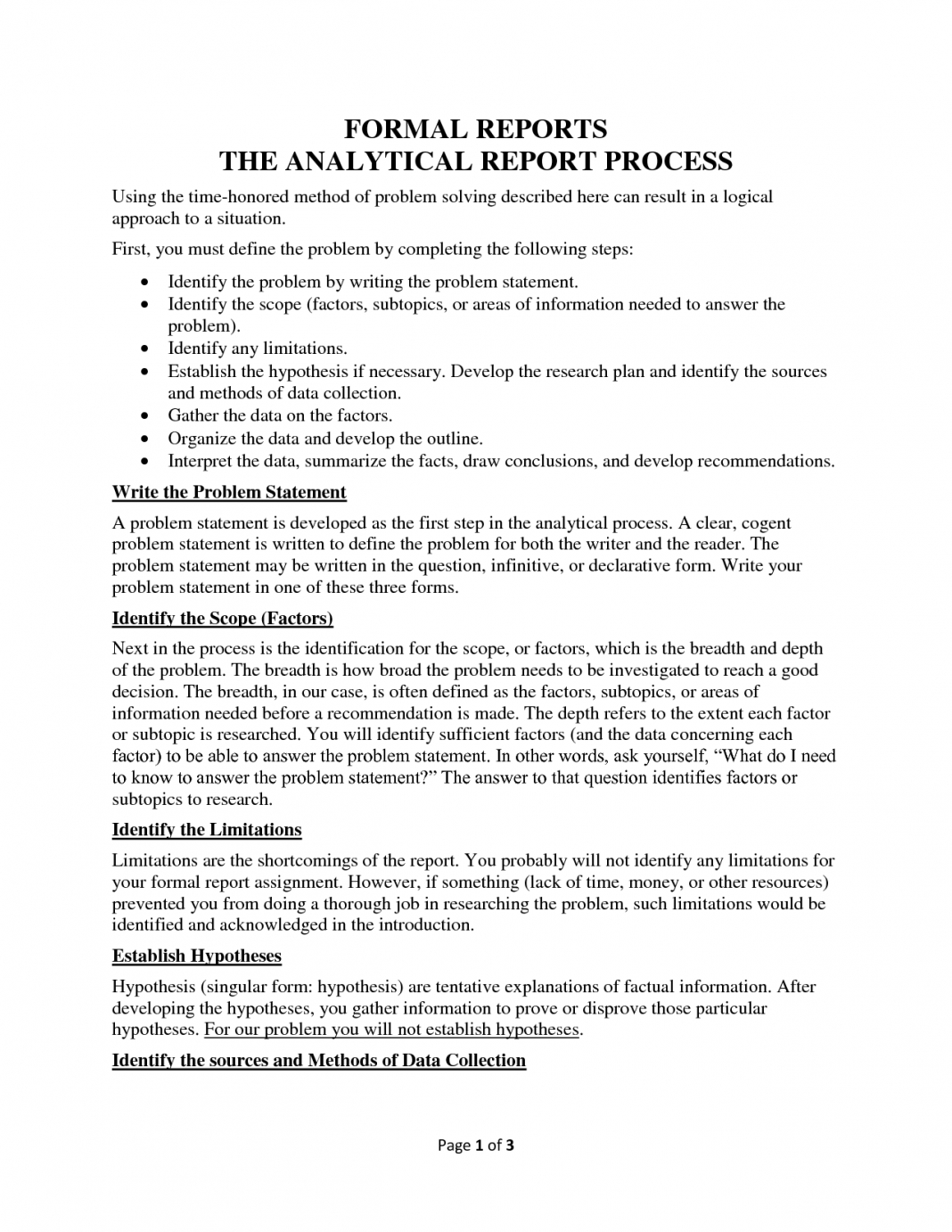 Examples Of Professional Business Reports West Roanoke For Analytical Report Template