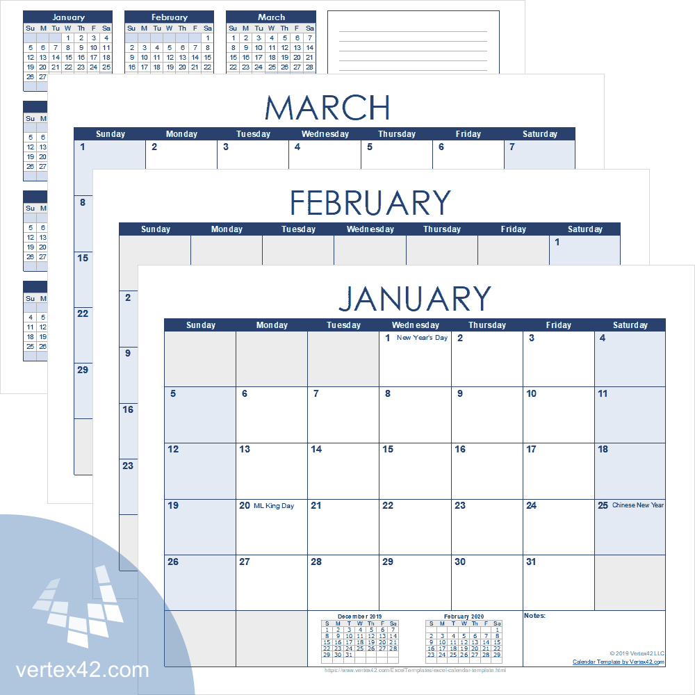 Excel Calendar Template For 2020 And Beyond Throughout Blank Scheme Of Work Template