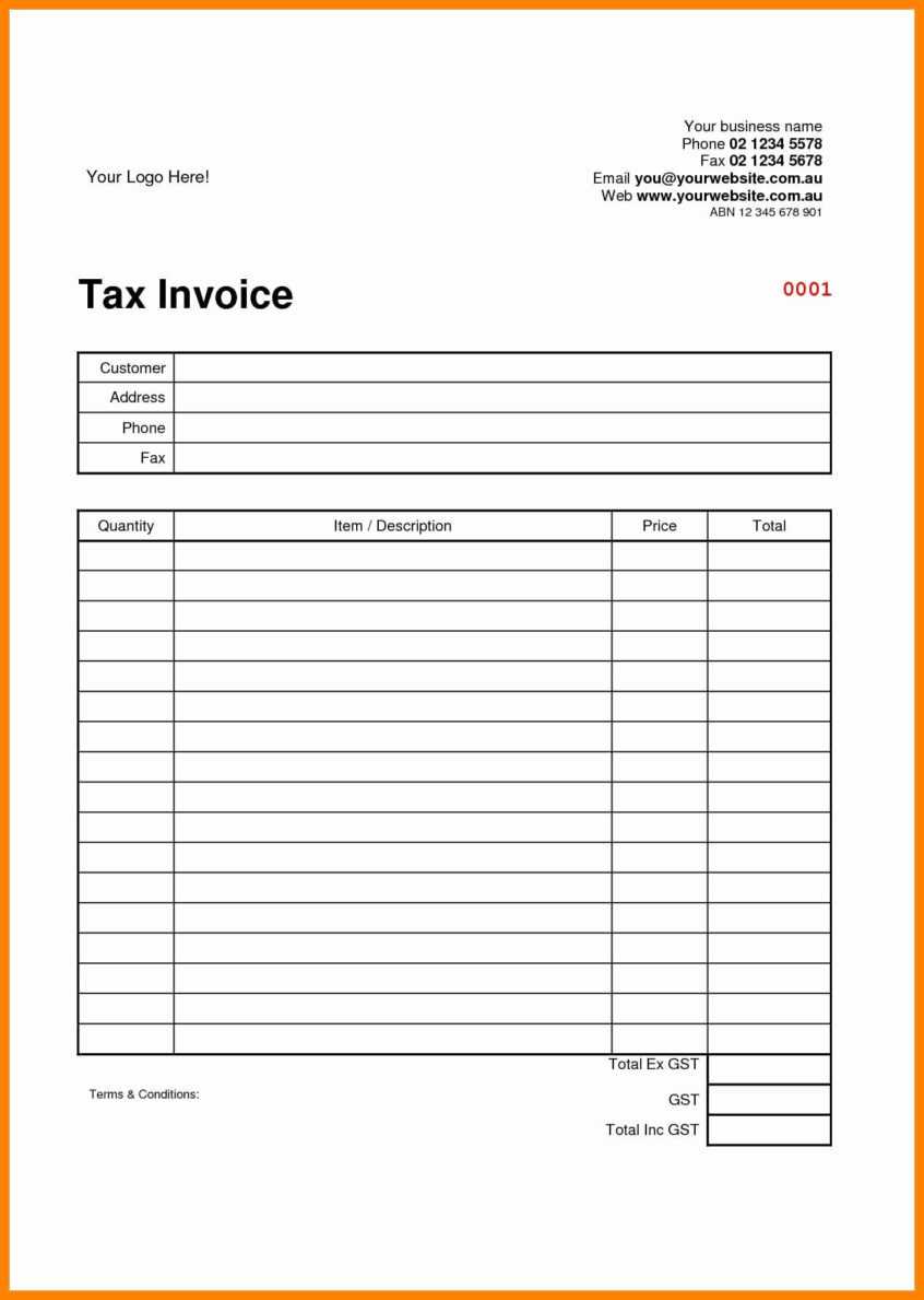 Excel Spreadsheet Invoice Template Free Simple Word Blank For Free Invoice Template Word Mac