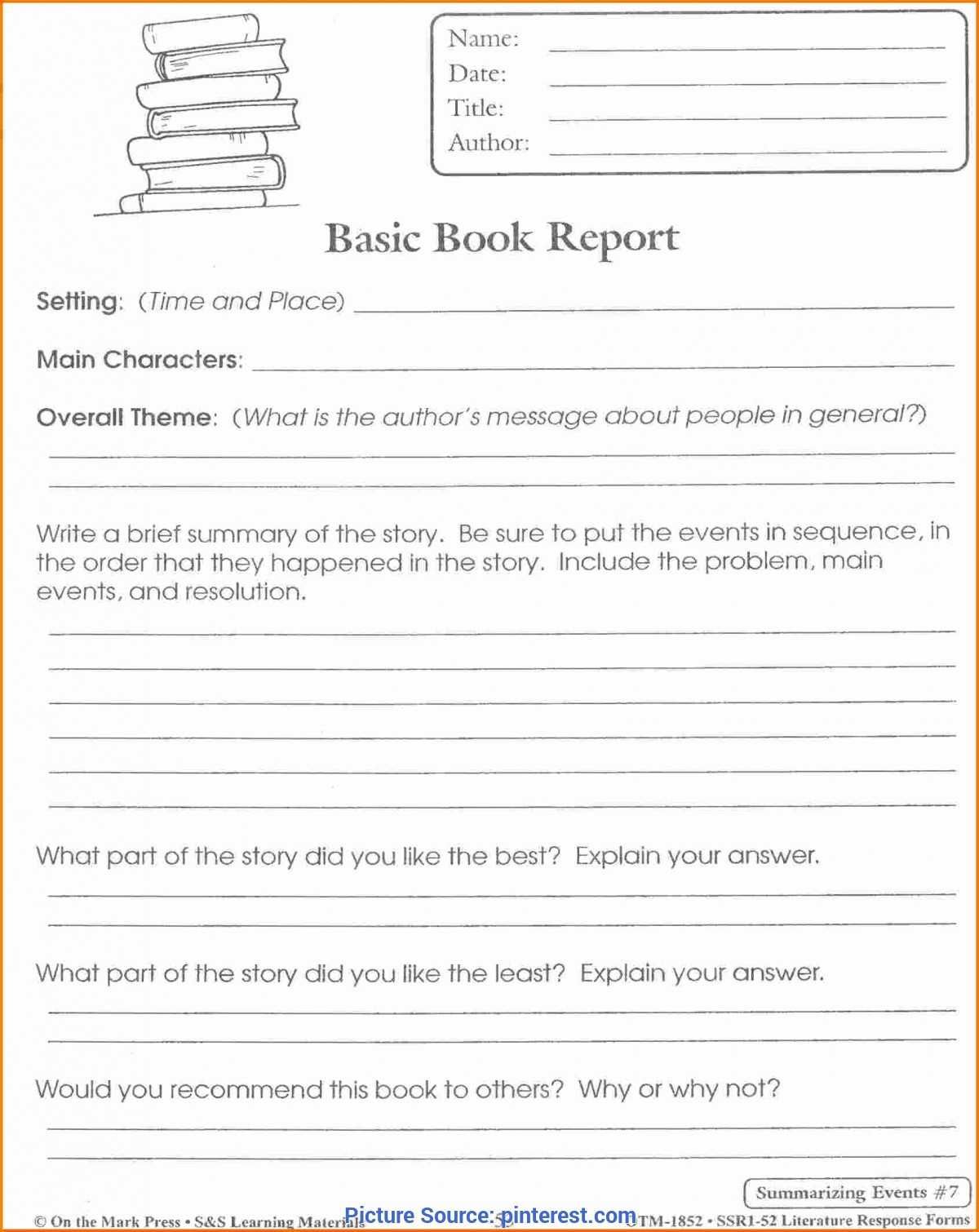 Excellent Book Review Lesson Plan 5Th Grade Related Post For Book Report Template 3Rd Grade