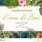 Exotic Tropical Jungle Wedding Event Invitation Stock Vector regarding Event Invitation Card Template
