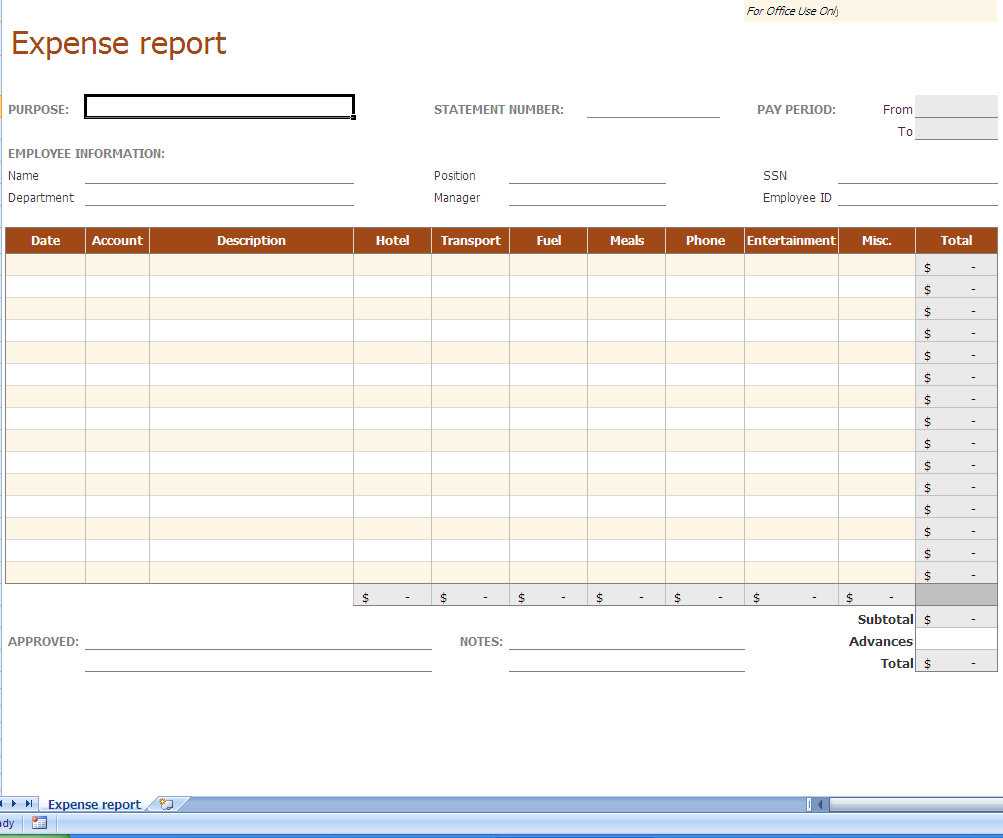 Expense Report Excel Template | Reporting Expenses Excel With Expense Report Spreadsheet Template