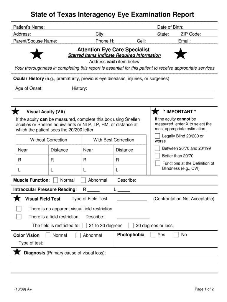 Eye Test Report Format – Fill Online, Printable, Fillable With Dr Test Report Template