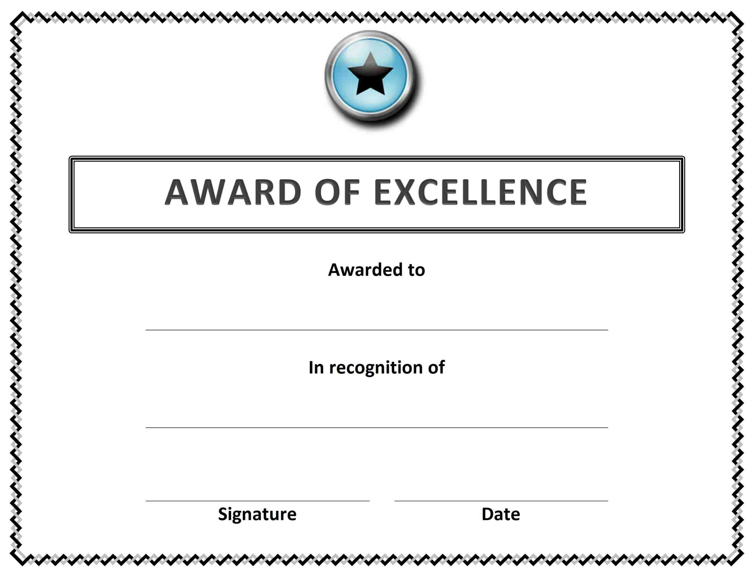 🥰 Free Sample Of Certificate Of Award Templates🥰 For Best Employee Award Certificate Templates