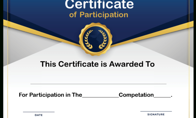 🥰free Printable Certificate Of Participation Templates (Cop)🥰 inside Participation Certificate Templates Free Download