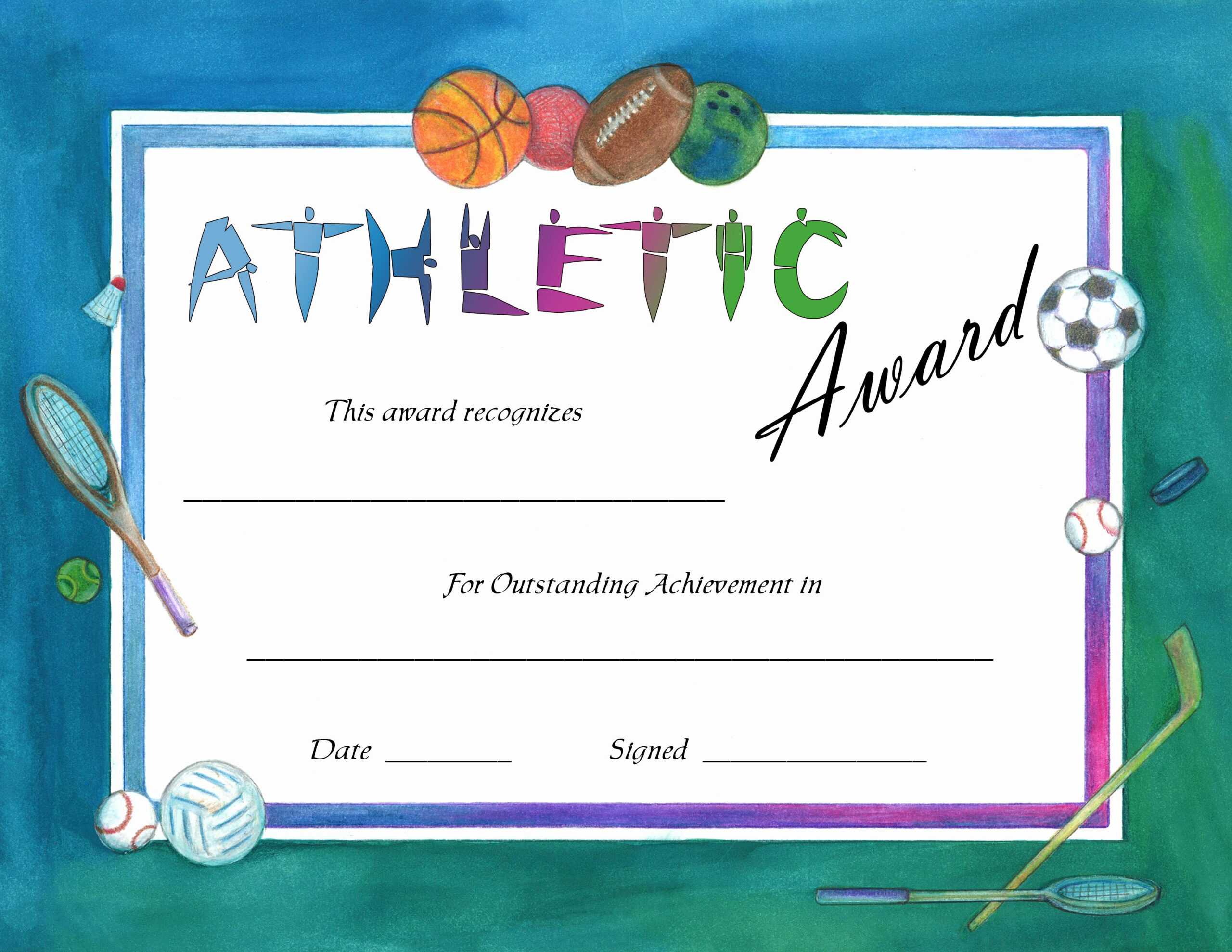 F264F Certificates Templates For Word And Sports Day Inside Athletic Certificate Template