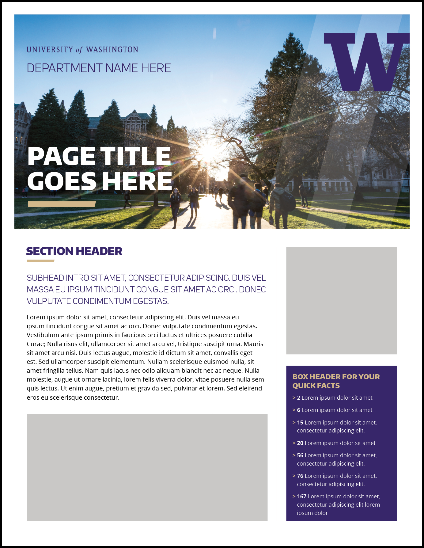 Fact Sheet | Uw Brand Intended For Fact Card Template