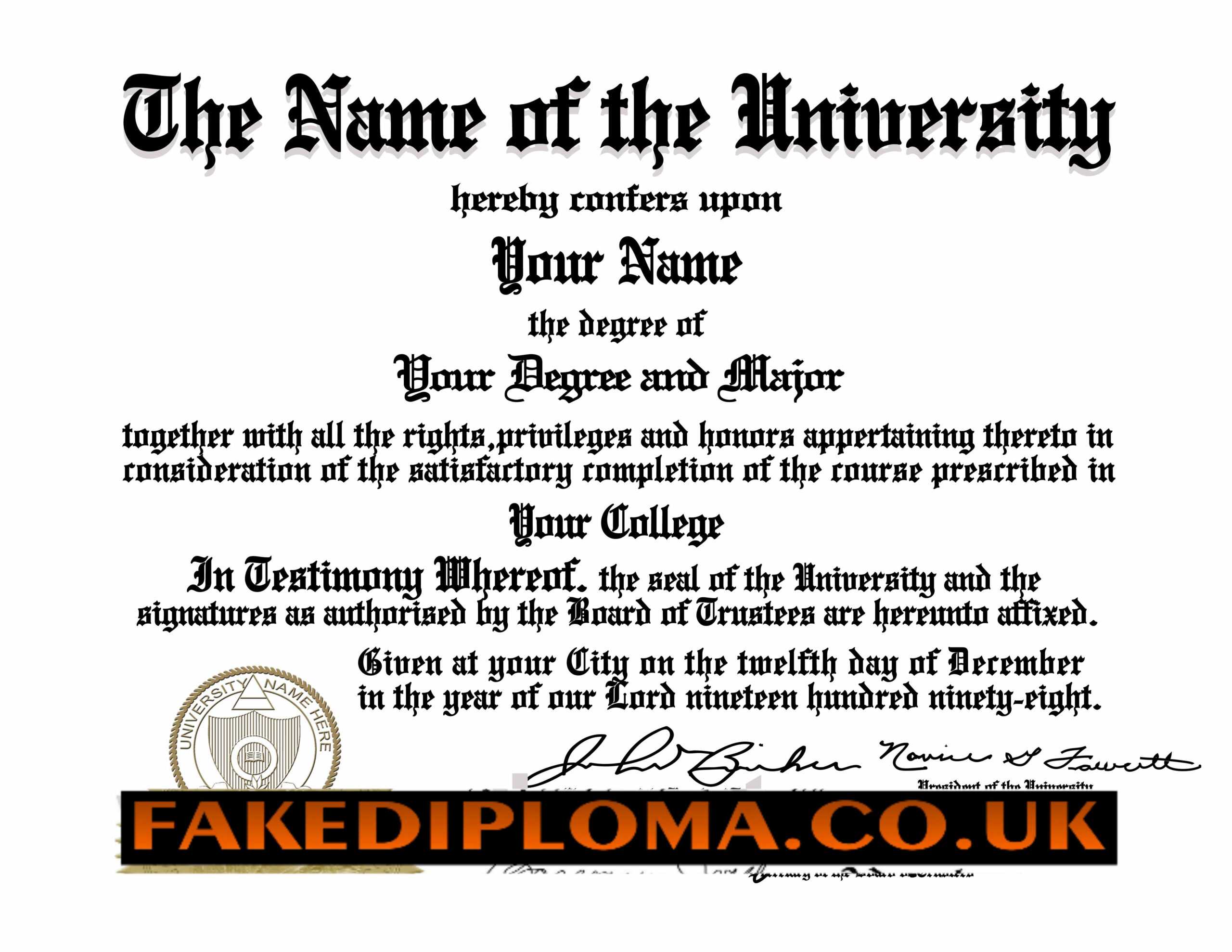 Fake Diplomas & Fake Degrees Any Country Throughout Fake Diploma Certificate Template