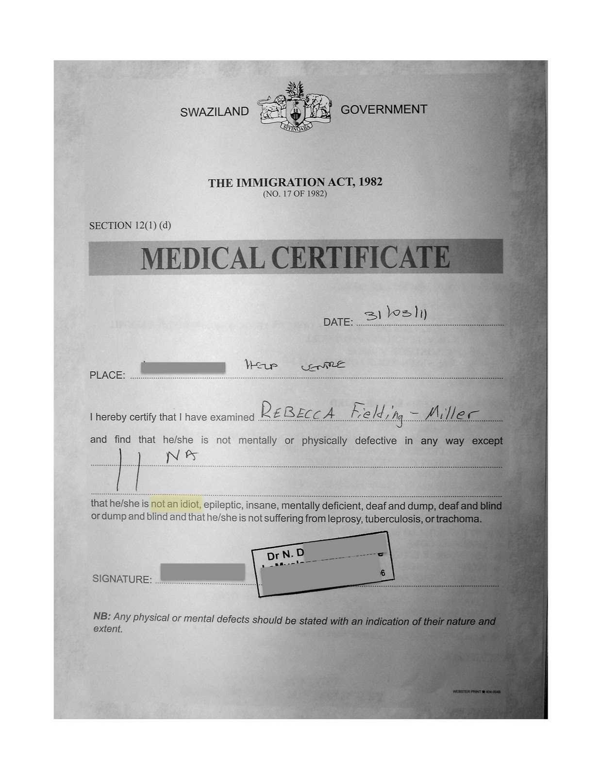 Fake Medical Certificate Template ] – Pin Fake Medical Within Free Fake Medical Certificate Template