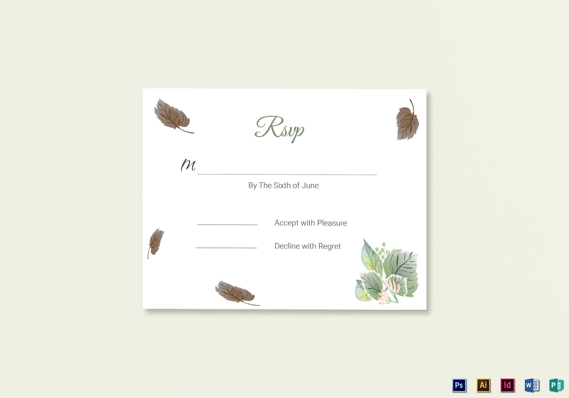 Fall Wedding Rsvp Card Template Within Template For Rsvp Cards For Wedding
