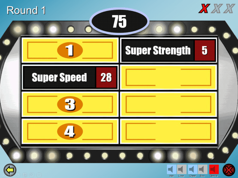Family Feud Powerpoint Template With Sound Professional Template