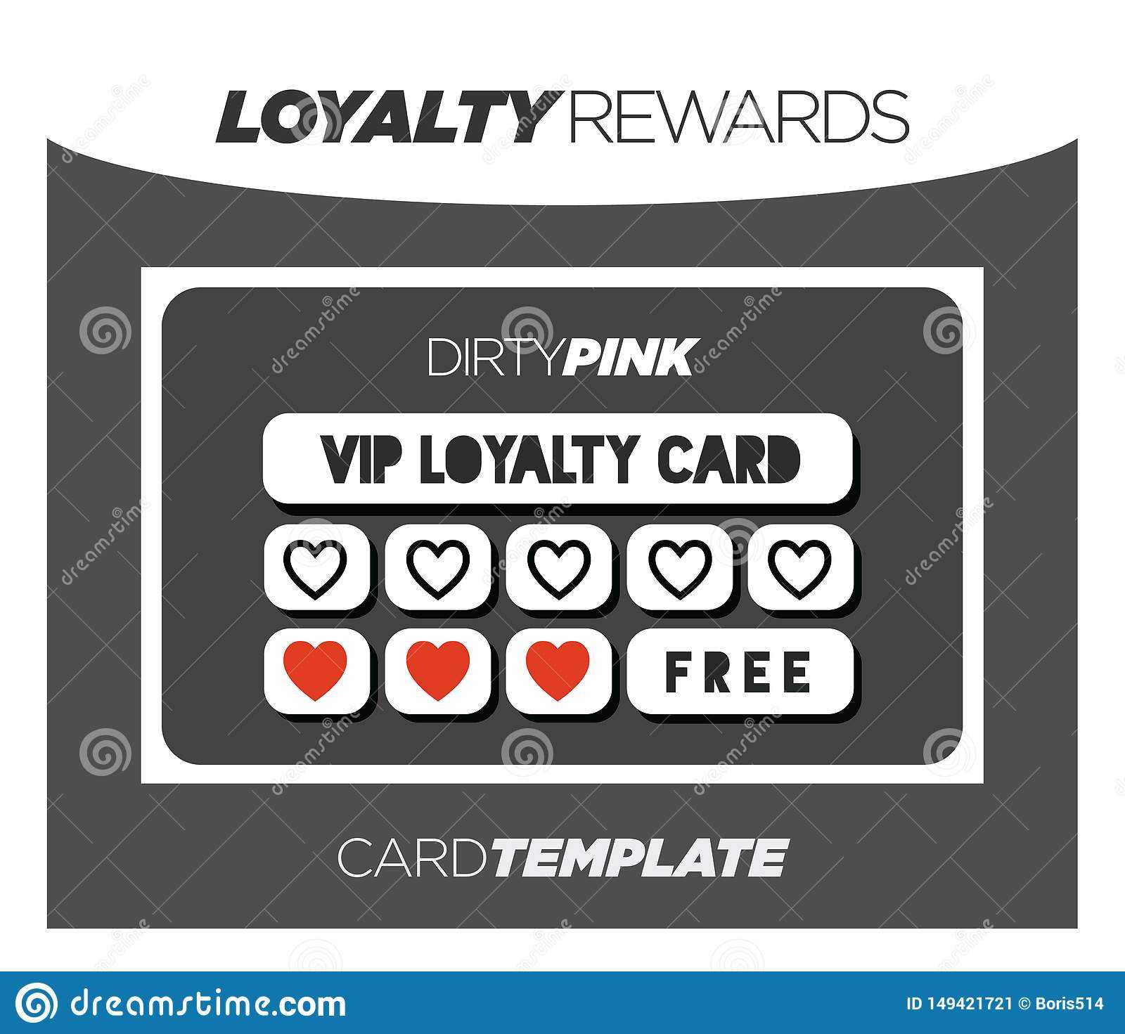 Fancy And Modern Black Loyalty Card Template Stock Within Customer Loyalty Card Template Free