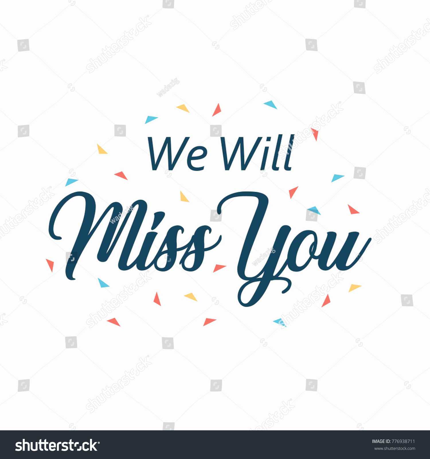 Farewell Card We Will Miss You Stock Vector (Royalty Free Intended For Goodbye Card Template