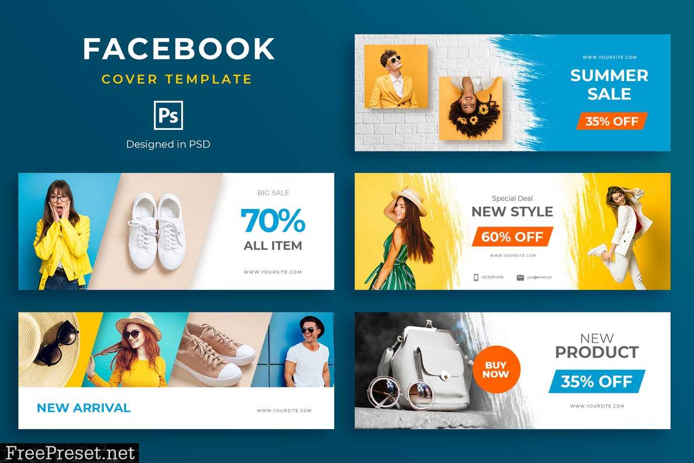 Fashion Facebook Cover Template Zcda63G – Jpg, Psd Inside Facebook Banner Template Psd