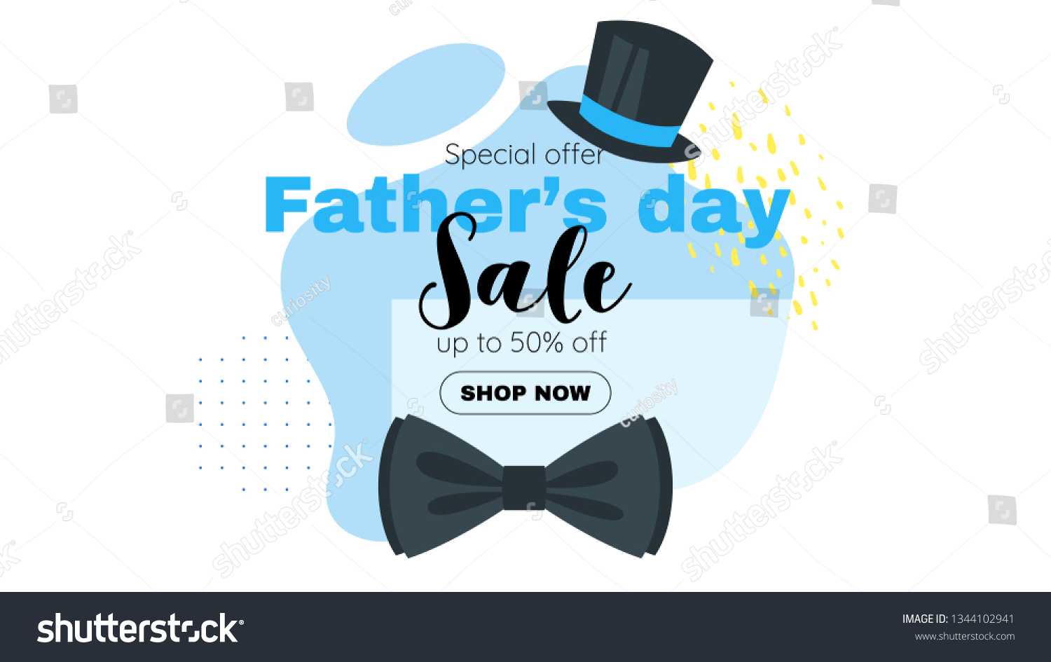 Father Day Sale Banner Template Bow Stock Image | Download Now With Regard To Tie Banner Template